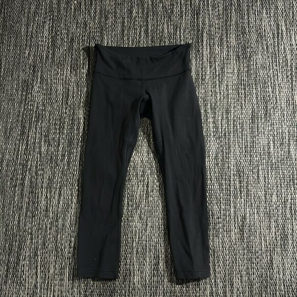 Lululemon black wunder under crop leggings - Picture 1 of 5